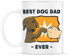 printfashion Best dog dad ever - Bögre - Fehér (13191994)