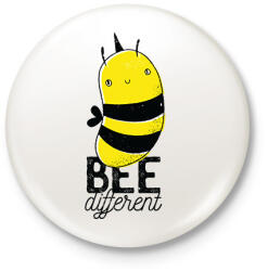 printfashion Bee different - Kitűző, hűtőmágnes - Fehér (6353043)