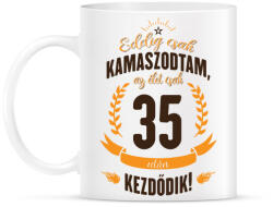 printfashion kamasz-35-brown-orange - Bögre - Fehér (790936)