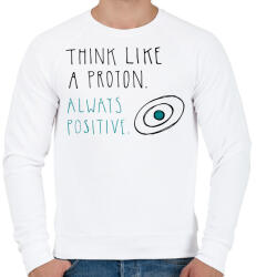 printfashion Pozitív gondolkodás - Férfi pulóver - Fehér (411864)