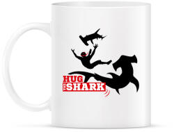 printfashion Hug The Shark- öleld meg a cápát - Bögre - Fehér (2300480)