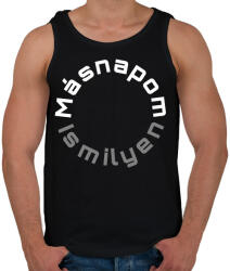 printfashion MÁSNAPOM IS MILYEN - Férfi atléta - Fekete (386135)