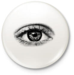 printfashion Halftone eye - Kitűző, hűtőmágnes - Fehér (15895529)