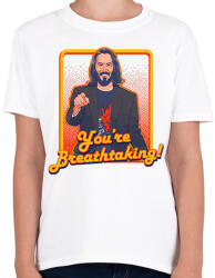 printfashion Keanu Reeves - Gyerek póló - Fehér (1991444)