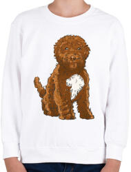 printfashion Cockapoo kutya - Gyerek pulóver - Fehér (8461993)