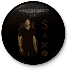 printfashion sam winchester - Kitűző, hűtőmágnes - Fekete (3100818)