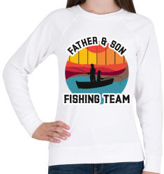 printfashion Apa&fia Horgász - Női pulóver - Fehér (5186881)