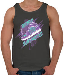 printfashion Retro csuka - Férfi atléta - Sötétszürke (80320)