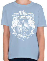 printfashion Kutyabarát - Gyerek póló - Világoskék (174012)