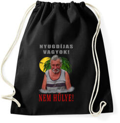 printfashion NYUGDÍJAS VAGYOK 2 - Sportzsák, Tornazsák - Fekete (5217598)