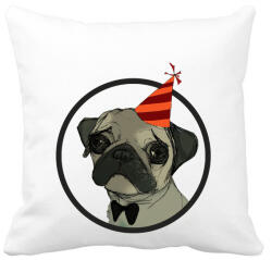 printfashion szülinap - Párnahuzat, Díszpárnahuzat - Fehér (1004789)