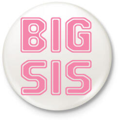 printfashion BIGSIS - Kitűző, hűtőmágnes - Fehér (3083002)