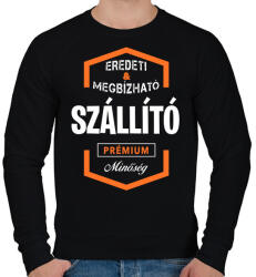 printfashion Szállító prémium minőség - Férfi pulóver - Fekete (1440823)