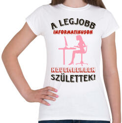 printfashion Informatikus nő szülinapja november - Női póló - Fehér (5655716)