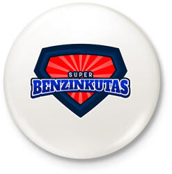 printfashion SUPERBENZINKUTAS - Kitűző, hűtőmágnes - Fehér (11473538)