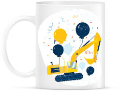 printfashion Buldózer - Bögre - Fehér (6380182)