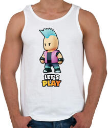 printfashion Stumble Guys - Cyberpunk - Férfi atléta - Fehér (16085582)
