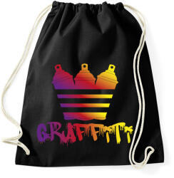 printfashion Graffiti sprac - Sportzsák, Tornazsák - Fekete (7514254)
