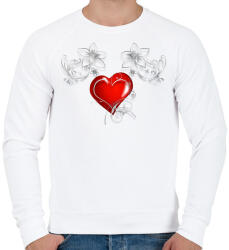 printfashion Szerelem - Férfi pulóver - Fehér (5169979)
