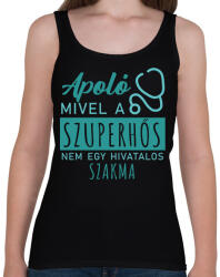 printfashion Szuperhős - Ápoló - Női atléta - Fekete (7223631)