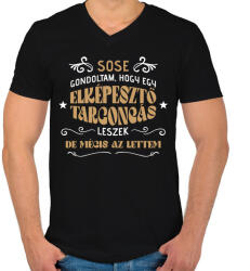 printfashion Elképesztő targoncás - Férfi V-nyakú póló - Fekete (13076275)