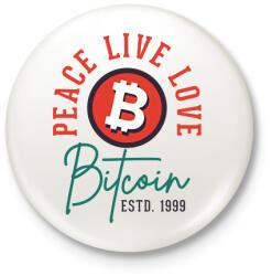 printfashion BITCOIN 4 EVER 79 - Kitűző, hűtőmágnes - Fehér (6212276)