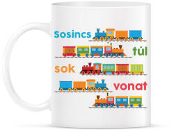 printfashion Sosincs túl sok vonat - Bögre - Fehér (7684468)