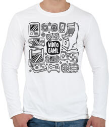 printfashion gamer - Férfi hosszú ujjú póló - Fehér (13702112)