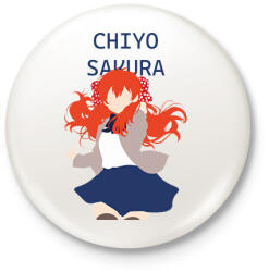 printfashion Gekkan shoujo nozaki-kun - Chiyo Sakura - Kitűző, hűtőmágnes - Fehér (6567868)