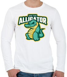 printfashion Game The Alligator - Férfi hosszú ujjú póló - Fehér (5144481)