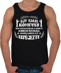 printfashion Egy igazi kőműves - Férfi atléta - Fekete (10291086)