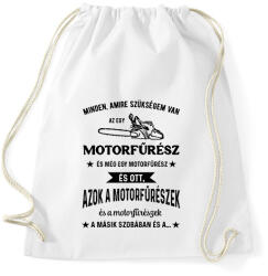 printfashion Motorfűrész / Favágó - Sportzsák, Tornazsák - Fehér (5757693)