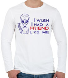 printfashion UFO barát - Férfi hosszú ujjú póló - Fehér (6672234)