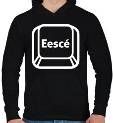 printfashion ESC - Férfi kapucnis pulóver - Fekete (5785941)
