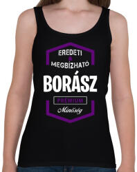 printfashion Borász prémium minőség - Női atléta - Fekete (1465722)