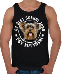 printfashion Yorkshire terrier - Férfi atléta - Fekete (5438379)