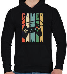 printfashion Gamer Konzol - Férfi kapucnis pulóver - Fekete (5258972)