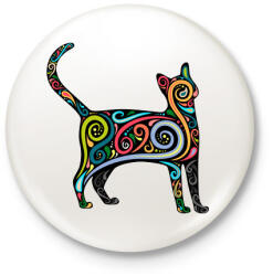 printfashion Cicás póló - Kitűző, hűtőmágnes - Fehér (3078106)