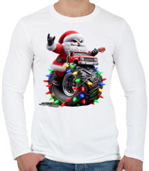 printfashion Monster Truck rocker mikulás - Férfi hosszú ujjú póló - Fehér (15236381)