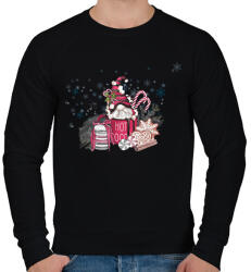 printfashion manó bögrében - Férfi pulóver - Fekete (15112408)