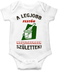 printfashion Festő szülinap színes - Baba Body - Fehér (5477737)
