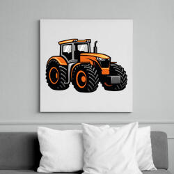 printfashion Narancssárga traktor - Vászonkép - Fehér (6641320)