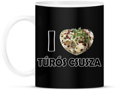 printfashion I love Túrós csusza - Bögre - Fekete (11781771)