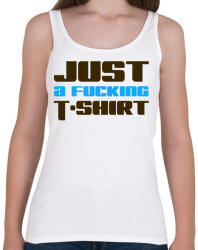 printfashion just-a-fucking-t-shirt-2-blue-brown - Női atléta - Fehér (877658)