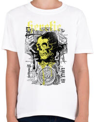 printfashion skull - Gyerek póló - Fehér (4646860)