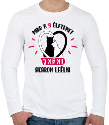 printfashion Mind a 9 életemet - Férfi hosszú ujjú póló - Fehér (11725862)