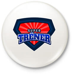 printfashion SUPERTRÉNER - Kitűző, hűtőmágnes - Fehér (11491659)