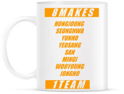 printfashion Ateez Members - Bögre - Fehér (2330658)