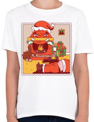 printfashion Részeg Mikulás - Gyerek póló - Fehér (5147865)