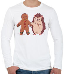 printfashion Süni és mézeskalács - Férfi hosszú ujjú póló - Fehér (5566672)